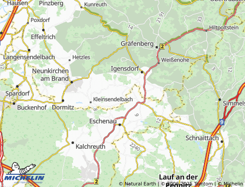 MICHELIN Pettensiedel map - ViaMichelin