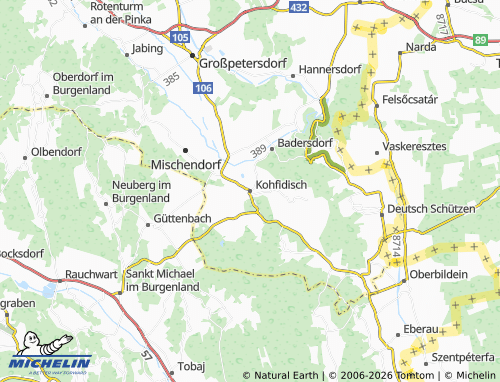 MICHELIN Kohfidisch map - ViaMichelin
