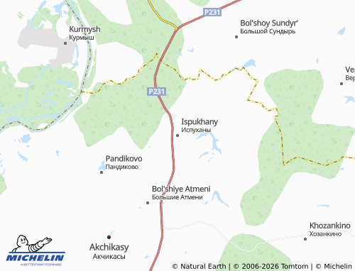 MICHELIN-Landkarte Ispukhany - ViaMichelin