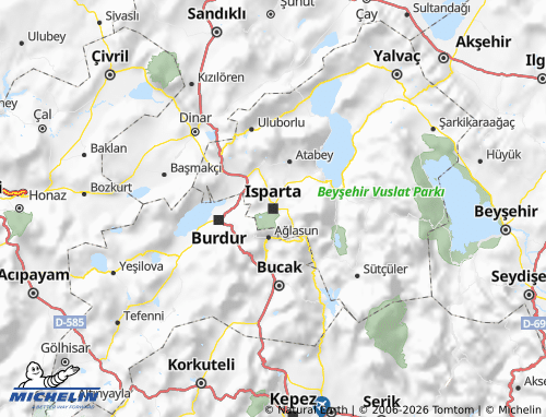 Mappa MICHELIN Isparta - ViaMichelin