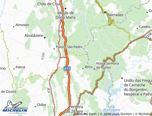 MICHELIN Horta Nova de Beco map - ViaMichelin