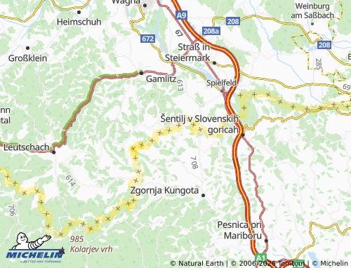 Mapa MICHELIN Svečina - ViaMichelin