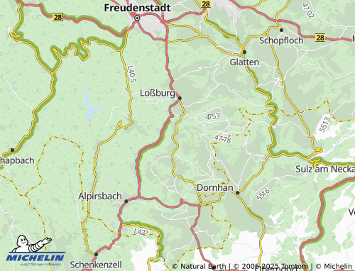 Carte MICHELIN Äußerer Vogelsberg - ViaMichelin