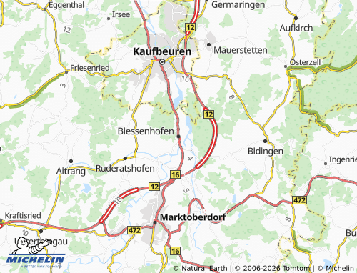Mappa MICHELIN Biessenhofen - ViaMichelin