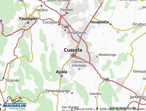 MICHELIN Cuautla map - ViaMichelin