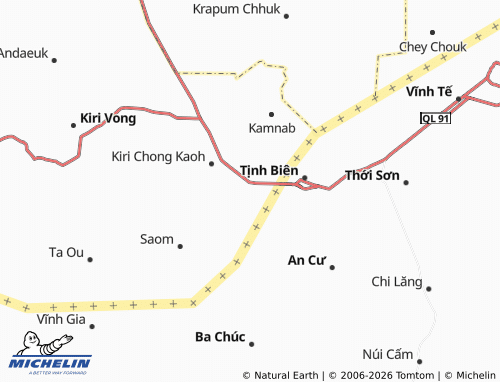 Carte MICHELIN Phnum Den - ViaMichelin