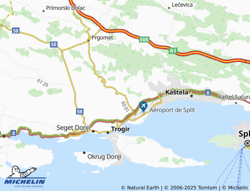 MICHELIN Papići map - ViaMichelin