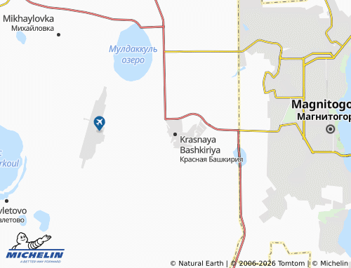 MICHELIN-Landkarte Krasnaya Bashkiriya - ViaMichelin
