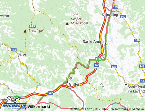 MICHELIN Pustritz map - ViaMichelin