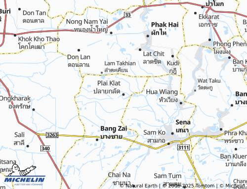 MICHELIN Plai Klat map - ViaMichelin