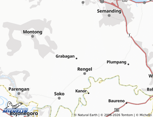 MICHELIN Grabagan map - ViaMichelin