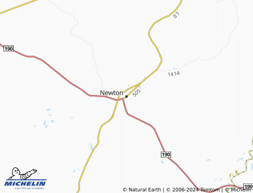 MICHELIN Newton map - ViaMichelin