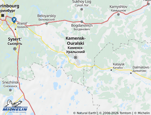 MICHELIN-Landkarte Kamensk-Uralski - ViaMichelin