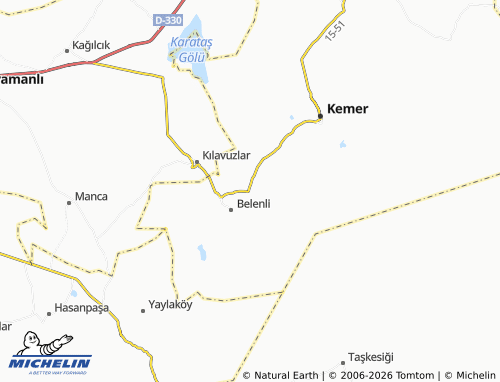 MICHELIN Yakalar map - ViaMichelin