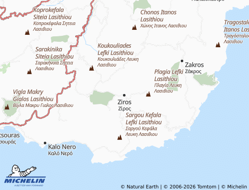 MICHELIN Ziros map - ViaMichelin