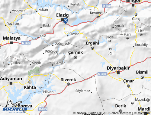 MICHELIN Çermik map - ViaMichelin