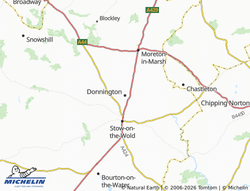 Carte MICHELIN Donnington - ViaMichelin
