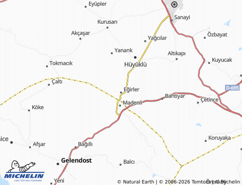 Mappa MICHELIN Eğirler - ViaMichelin