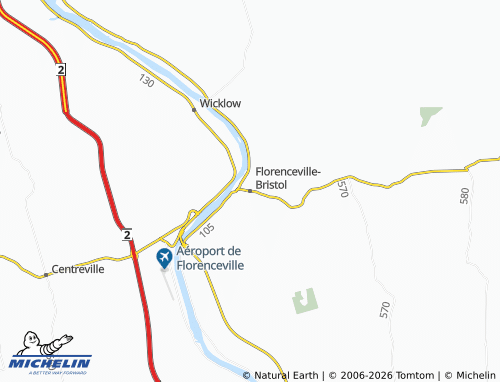 MICHELIN Florenceville-Bristol map - ViaMichelin