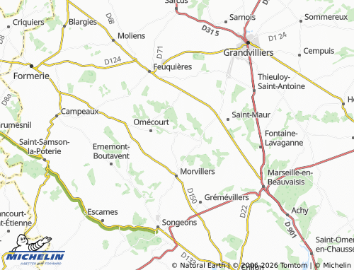 Carte MICHELIN Saint-Deniscourt - ViaMichelin
