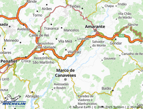 MICHELIN Coura map - ViaMichelin