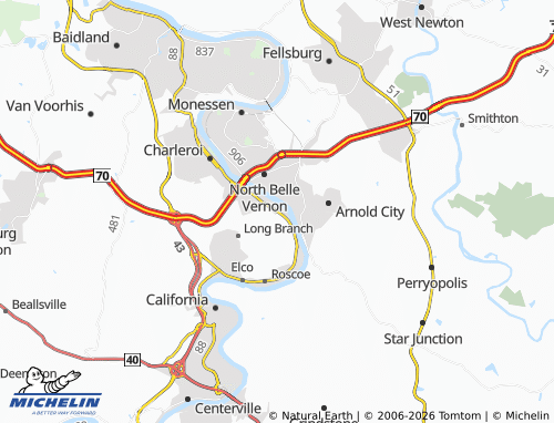Mappa MICHELIN Dunlevy - ViaMichelin