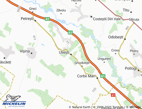 MICHELIN Uliești map - ViaMichelin