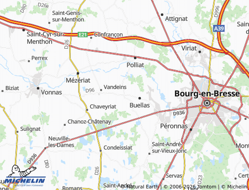 Carte MICHELIN Montcet - ViaMichelin