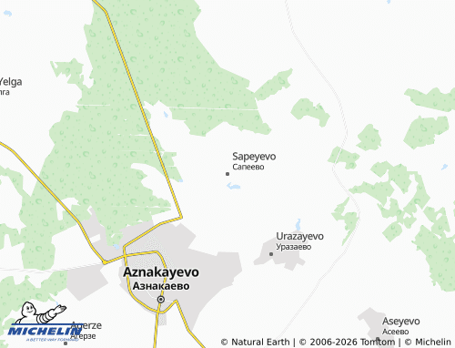 MICHELIN-Landkarte Sapeyevo - ViaMichelin