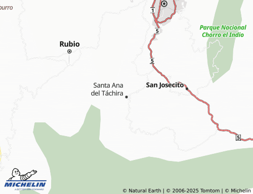MICHELIN-Landkarte Santa Ana del Táchira - ViaMichelin