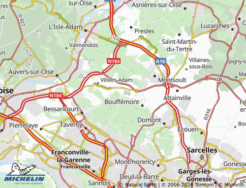 MICHELIN Chauvry map - ViaMichelin