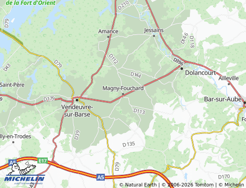Mappa MICHELIN Magny-Fouchard - ViaMichelin