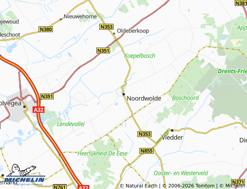 MICHELIN Noordwolde map - ViaMichelin