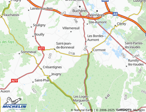 MICHELIN Villy-le-Bois map - ViaMichelin
