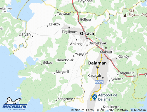 MICHELIN Yeşilyurt map - ViaMichelin