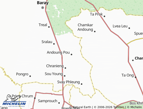 Mapa MICHELIN Andoung Pou - ViaMichelin
