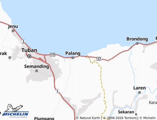 MICHELIN Leran Kulon map - ViaMichelin