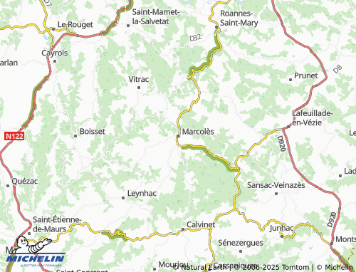 MICHELIN Marcolès map - ViaMichelin