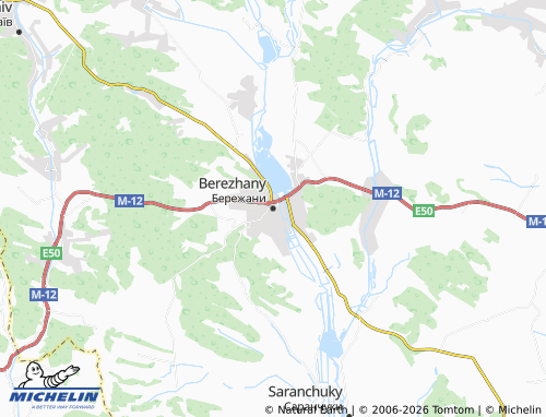 Mappa MICHELIN Berezhany - ViaMichelin
