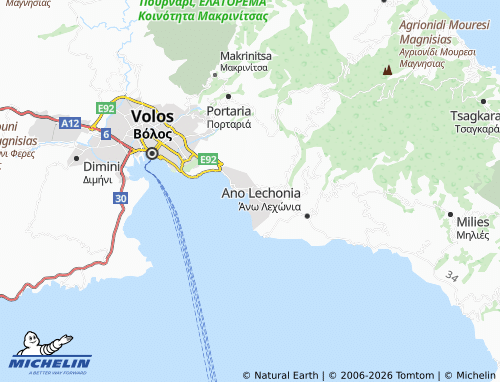MICHELIN Agria map - ViaMichelin