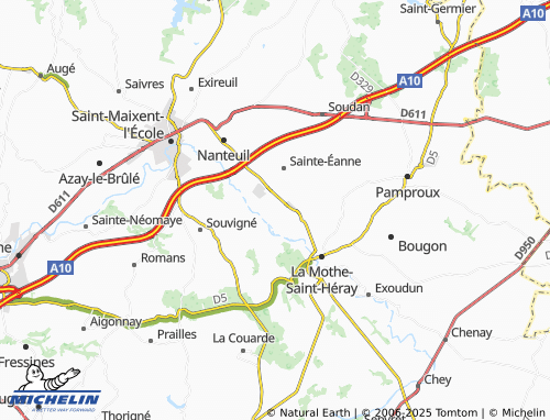 MICHELIN Rivières map - ViaMichelin