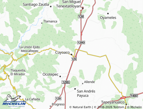 Carte MICHELIN Cuyoaco - ViaMichelin