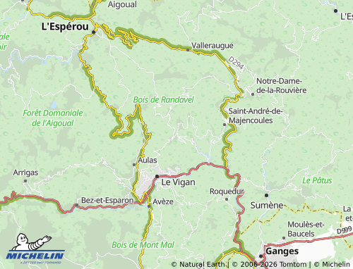 MICHELIN Mandagout map - ViaMichelin
