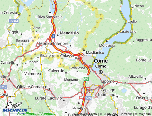 Mapa MICHELIN Chiasso - ViaMichelin