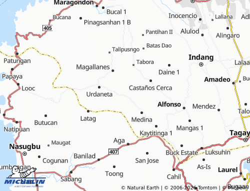 MICHELIN Caluangan map - ViaMichelin