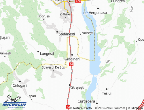 Mappa MICHELIN Grădinari - ViaMichelin