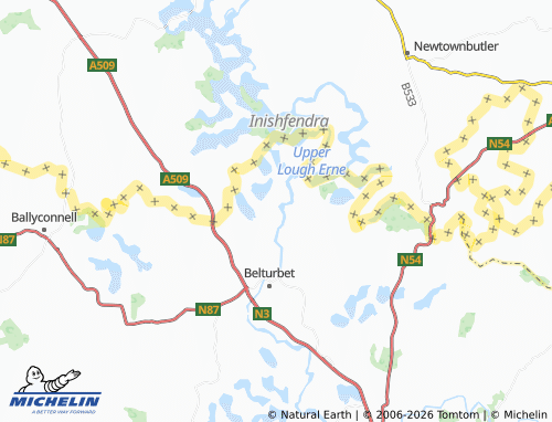 MICHELIN-Landkarte Lough Dooley - ViaMichelin