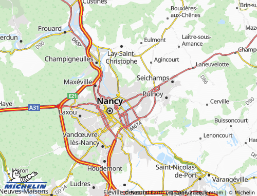 MICHELIN Saint-Max map - ViaMichelin