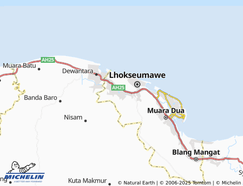 MICHELIN Muara Satu map - ViaMichelin