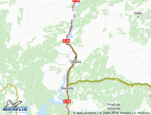 MICHELIN-Landkarte Oliana - ViaMichelin